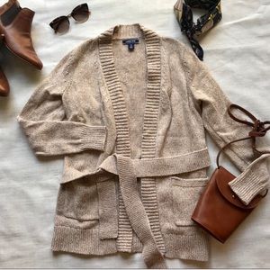 Tie front cardigan sweater from Lands End